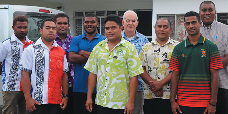 Fr. Hoare with the current Columban formation group