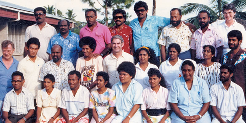 Participants of intercultural course, Fr. Keelan and Fr. Frank Hoare 