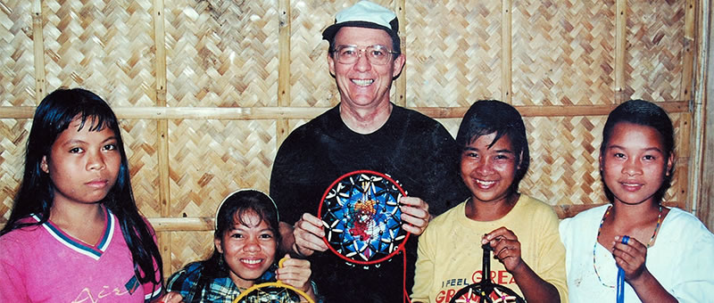 The "original" crafters and Fr. Vinnie in 2001