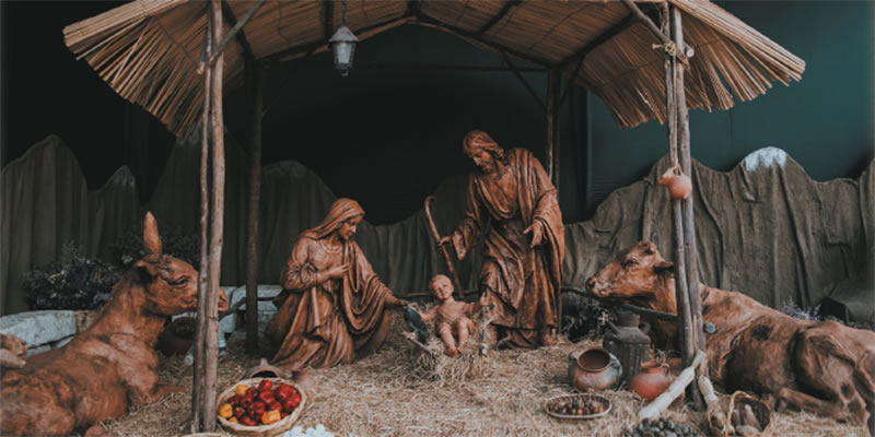 Christ child in the manger