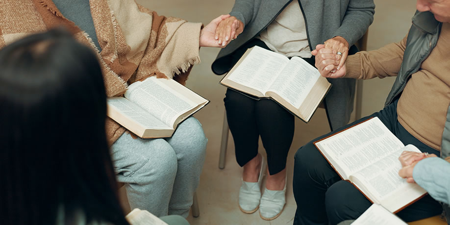 Prayer group circle