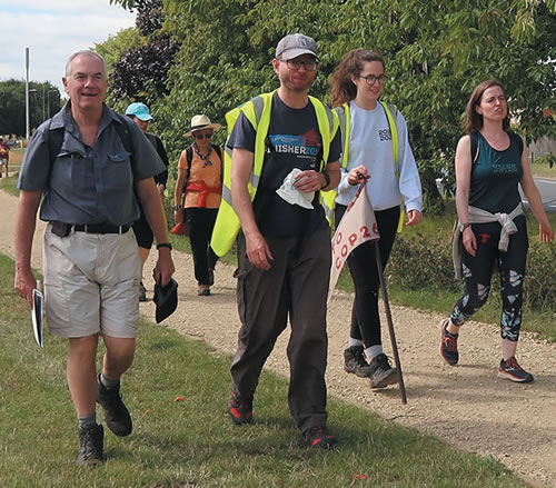 Fr. John Boles and Columban walkers are on the move