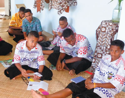 Participants listening during Columban Come and See