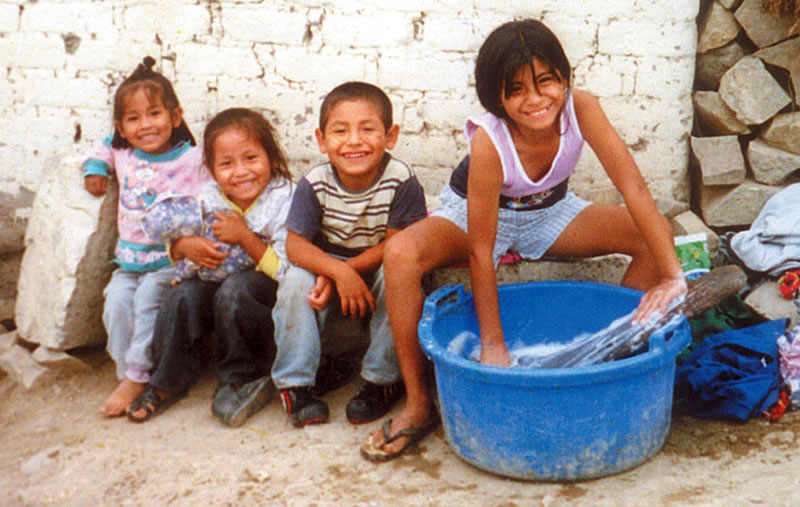 Children from the neighborhood