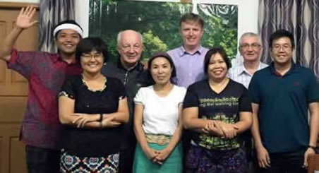 Lay Missionary Catharina (front row, in white) with other Columban missionaries