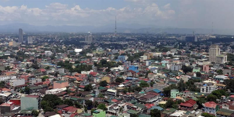 Arial view of Quezon City, Philippines