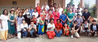 The entire group at Ba Parish Church