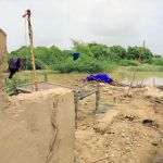 A completely destroyed home in Malkani Village.