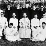 Bishop Foley with Columban pioneer group