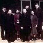 The Archbishop is between Sr. Kate and Theresa in front of the Jeju convent.