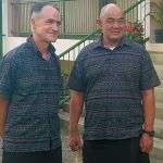 Columban Fr. Patrick Colgan (left) and Archbishop Chong