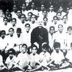 Fr. Oreve and boarders in 1950