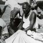 Fr. Seamus O'Connor on boat to Yasawas