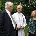 Fr. Stanley greets guests