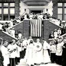 Dedication ceremony in Bellevue, Neb.