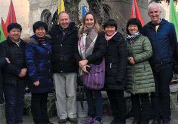 Fr. Troy with the Sisters and visitors at the Hanyang convent