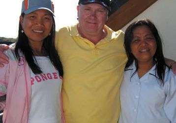 Angie with friends in Inishbofin